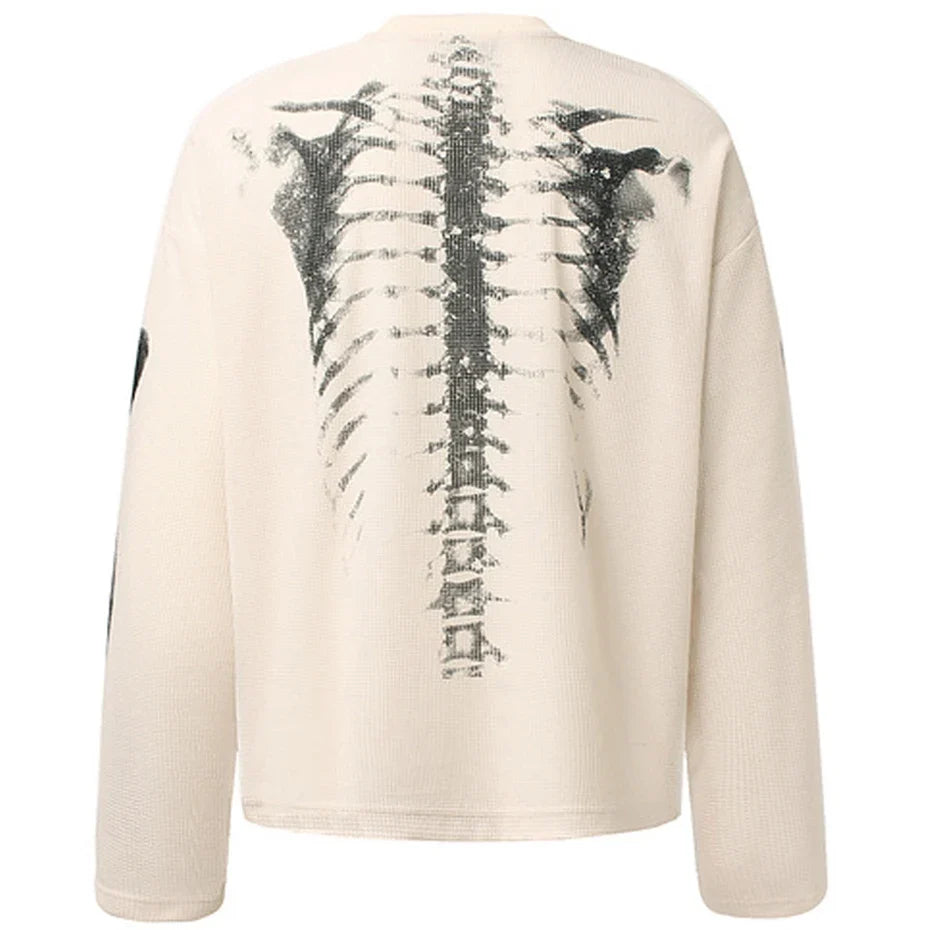Skeleton X Ray Graphic Long Sleeve Top — dettaglio della stampa