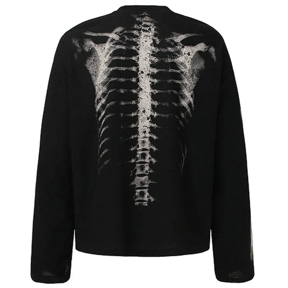 Skeleton X Ray Graphic Long Sleeve Top — dettaglio