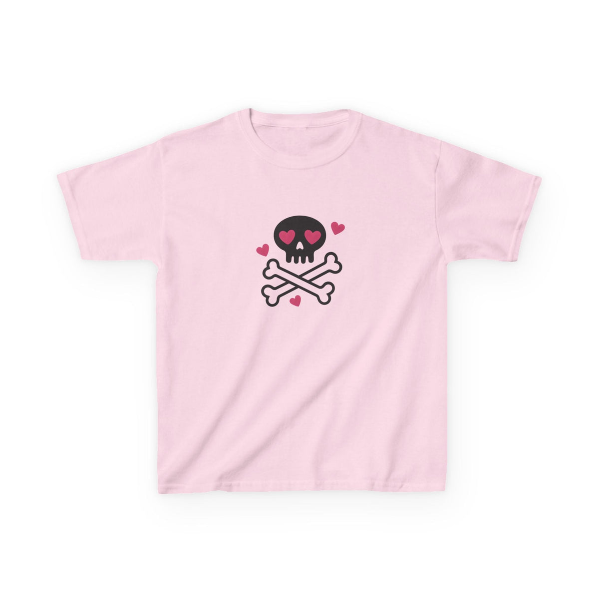 Skull Heart Graphic Baby Tee — dettaglio della stampa