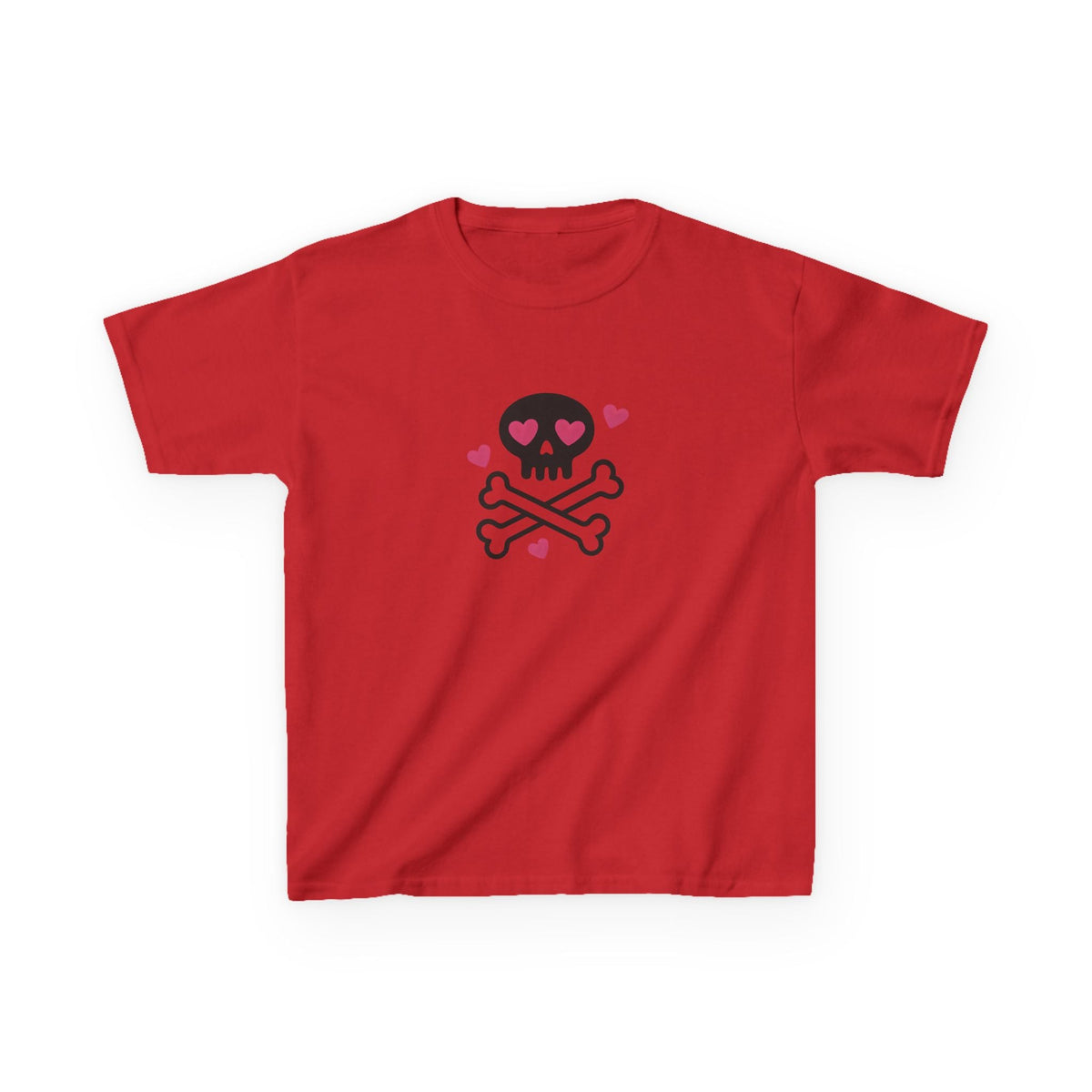 Skull Heart Graphic Baby Tee — vista frontale