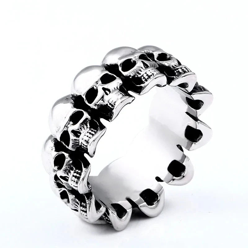 Skull Repeat Band Ring — dettaglio