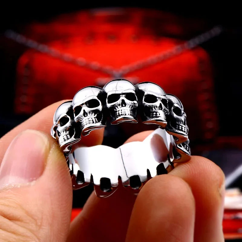 Skull Repeat Band Ring — dettaglio della stampa