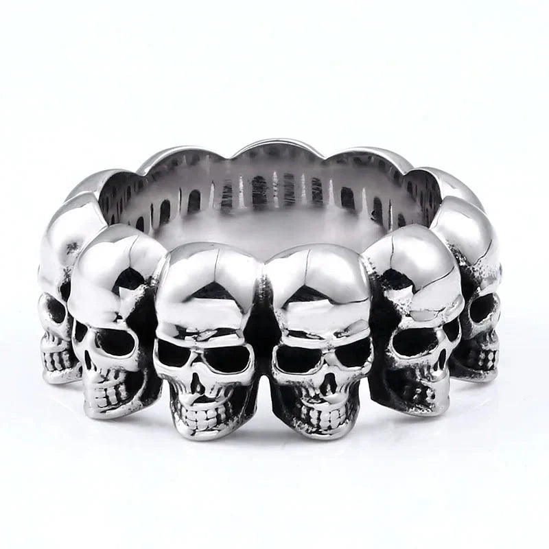 Skull Repeat Band Ring — in alternativa