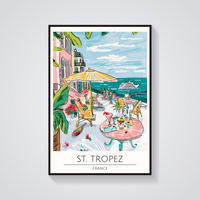 St. Tropez Cafe Poster — vista frontale