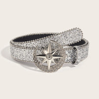 Star Buckle Y2K Rhinestone Belt — vista frontale
