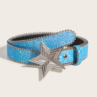 Star Buckle Y2K Rhinestone Belt — vista posteriore