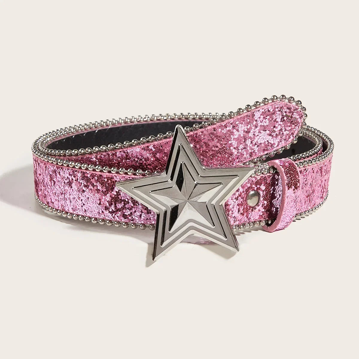 Star Buckle Y2K Rhinestone Belt — dettaglio della stampa
