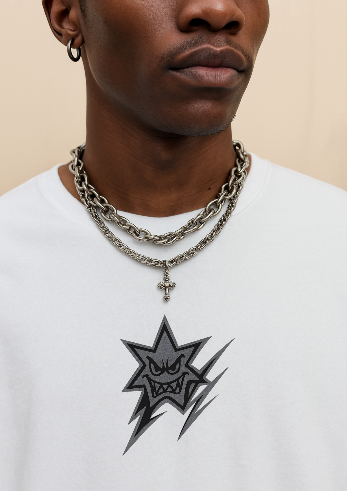 Stark Star Graphic Heavyweight T Shirt — vista laterale