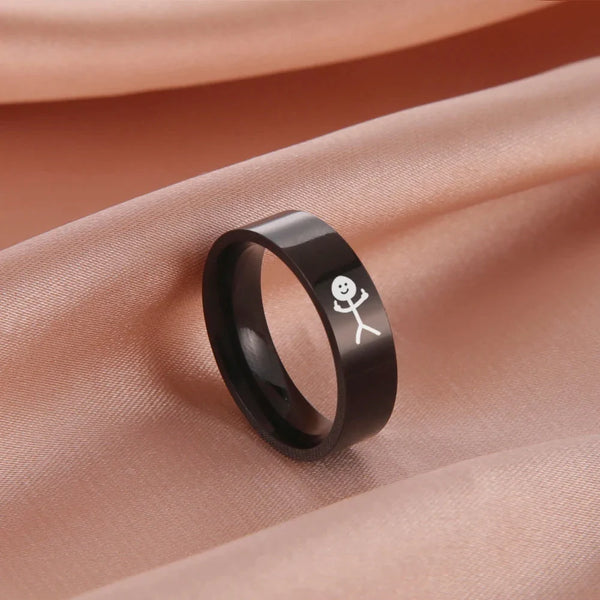 Stickman Band Ring — vista frontale