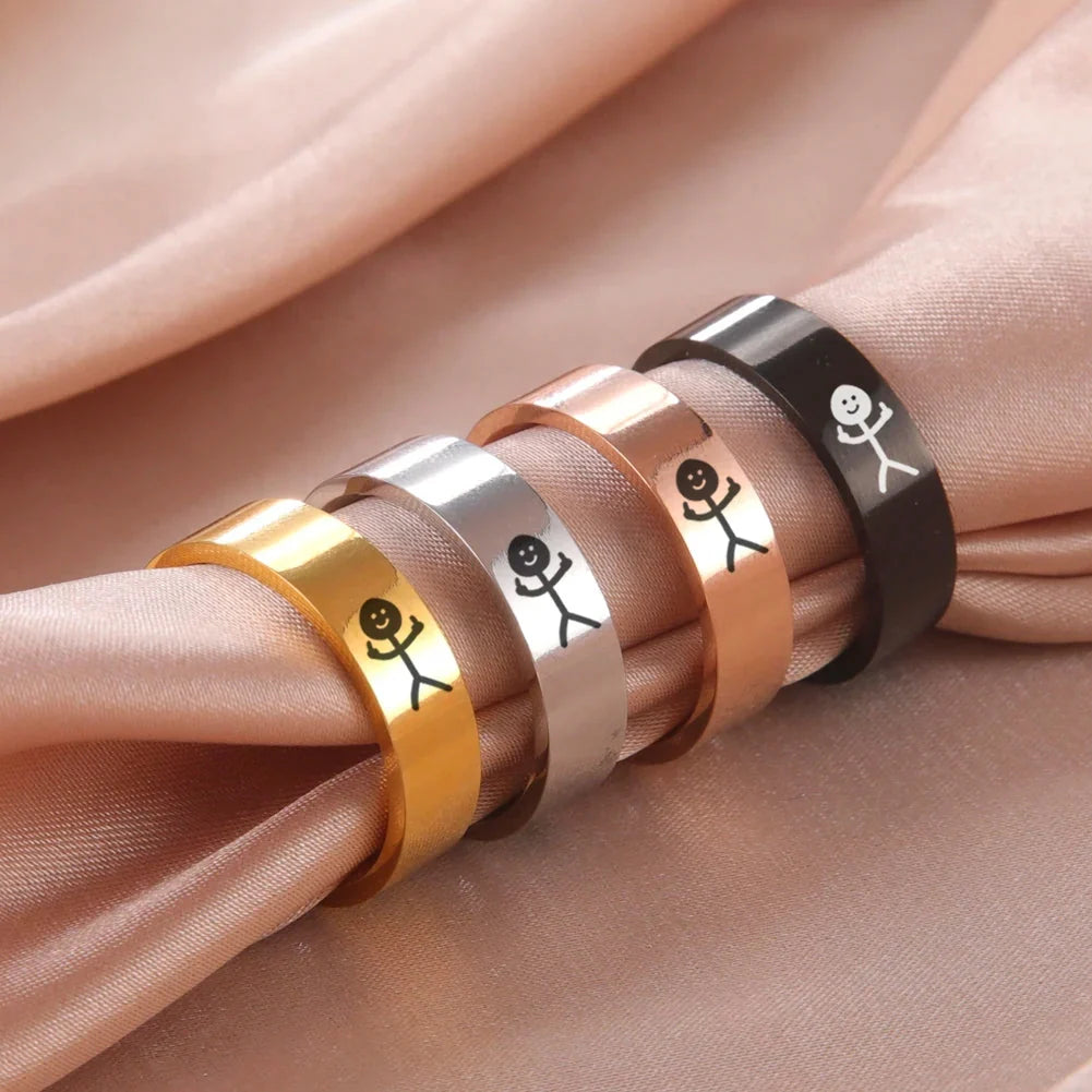 Stickman Band Ring — vista laterale