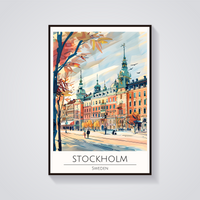 Stockholm Skyline Poster — vista frontale