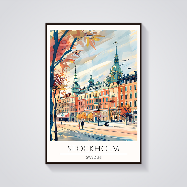 Stockholm Skyline Poster — vista frontale