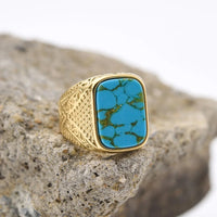 Stone Oval Signet Ring — vista completa