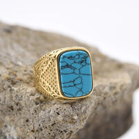 Stone Oval Signet Ring — vista posteriore
