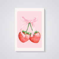 Strawberry Bow Poster — vista posteriore
