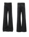 Streetwear Y2K Contrast Stitch Skinny Flared Jeans