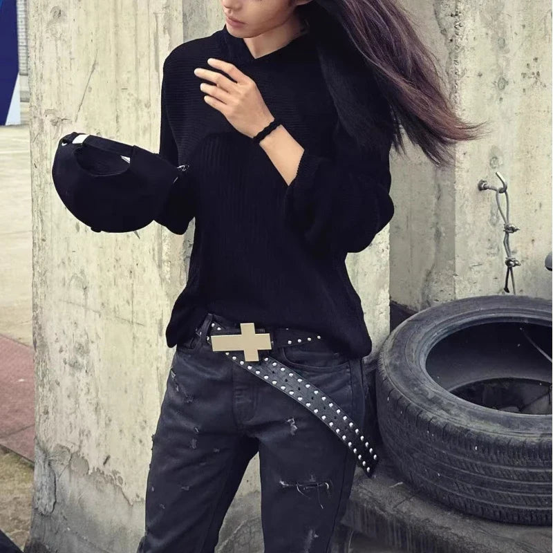 Subculture Y2K Punk Studded Cross Belt — in alternativa