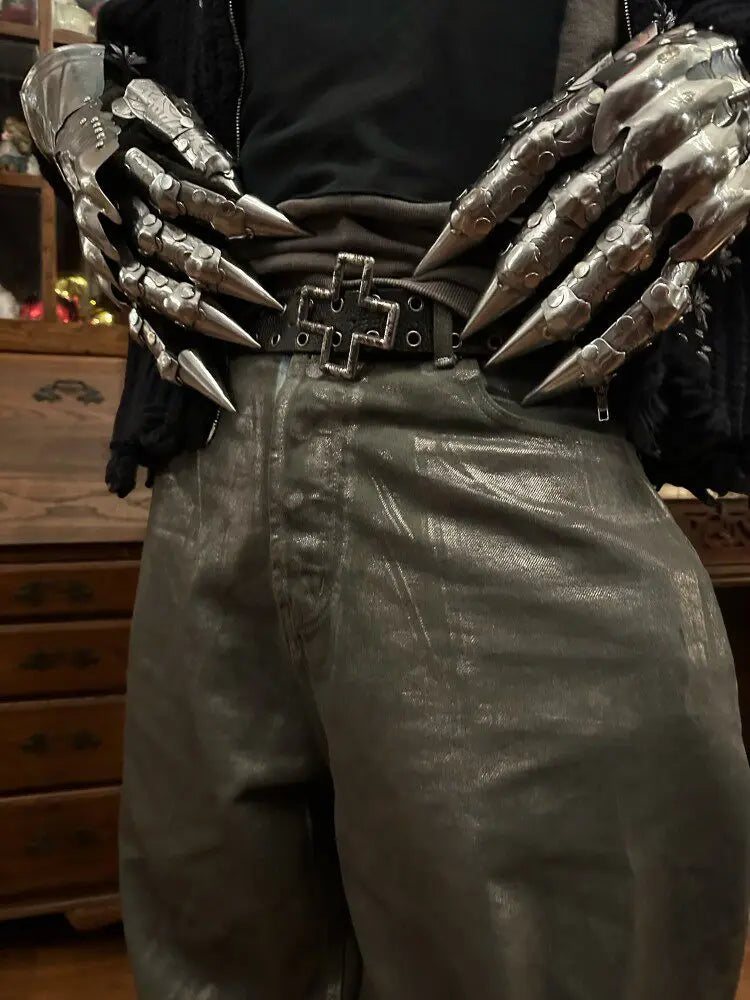 Subculture Y2K Punk Studded Cross Belt — vista posteriore