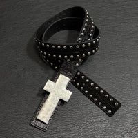 Subculture Y2K Punk Studded Cross Belt — vista laterale