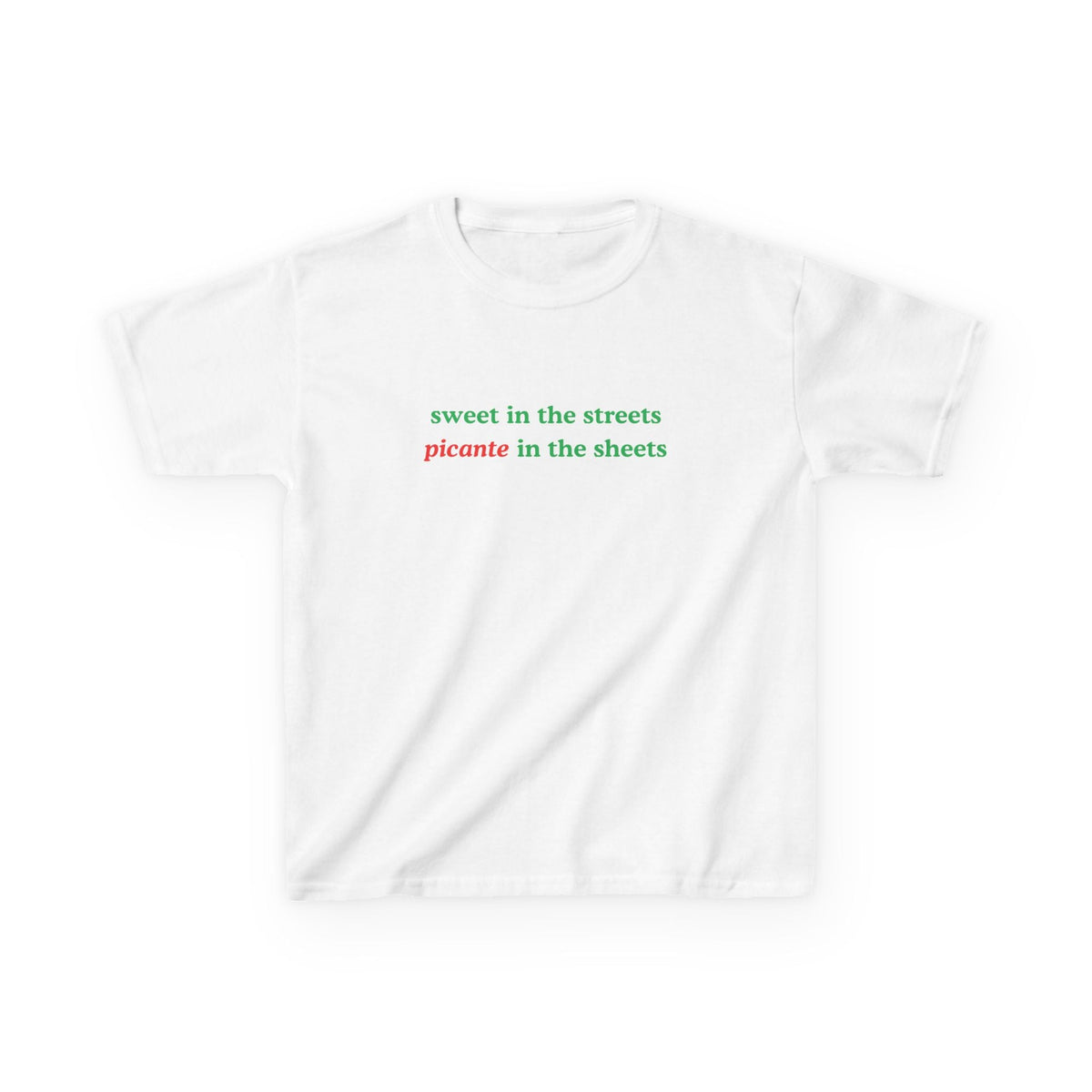 Sweet In The Streets Picante In The Sheets Baby Tee — vista posteriore