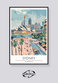 Sydney Opera House Art Deco Poster — vista posteriore