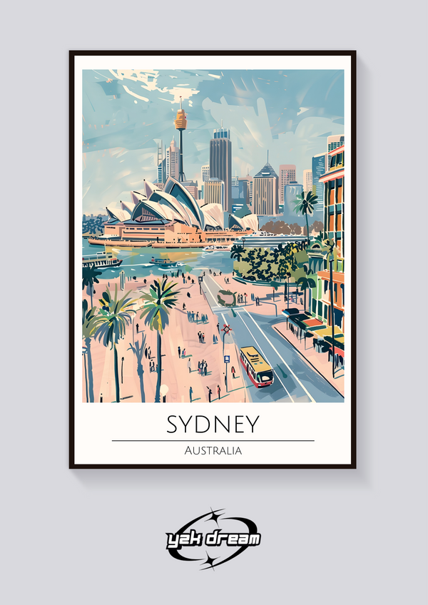 Sydney Opera House Art Deco Poster