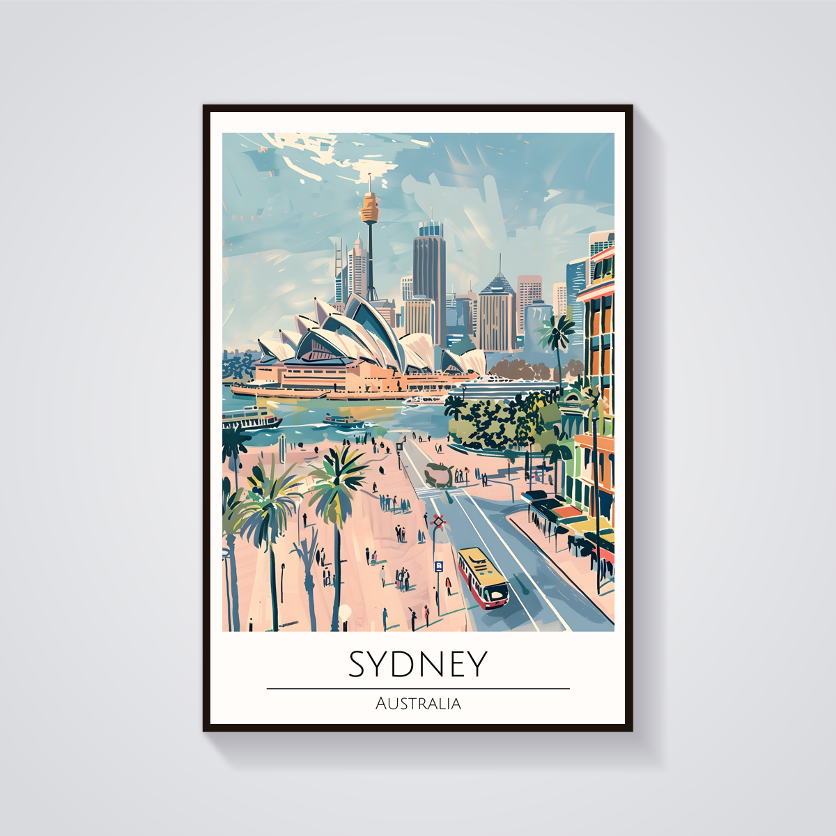 Sydney Opera House Art Deco Poster — vista frontale
