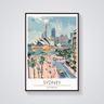 Sydney Opera House Art Deco Poster