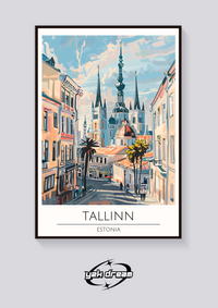 Tallinn Estonia View Poster — vista posteriore