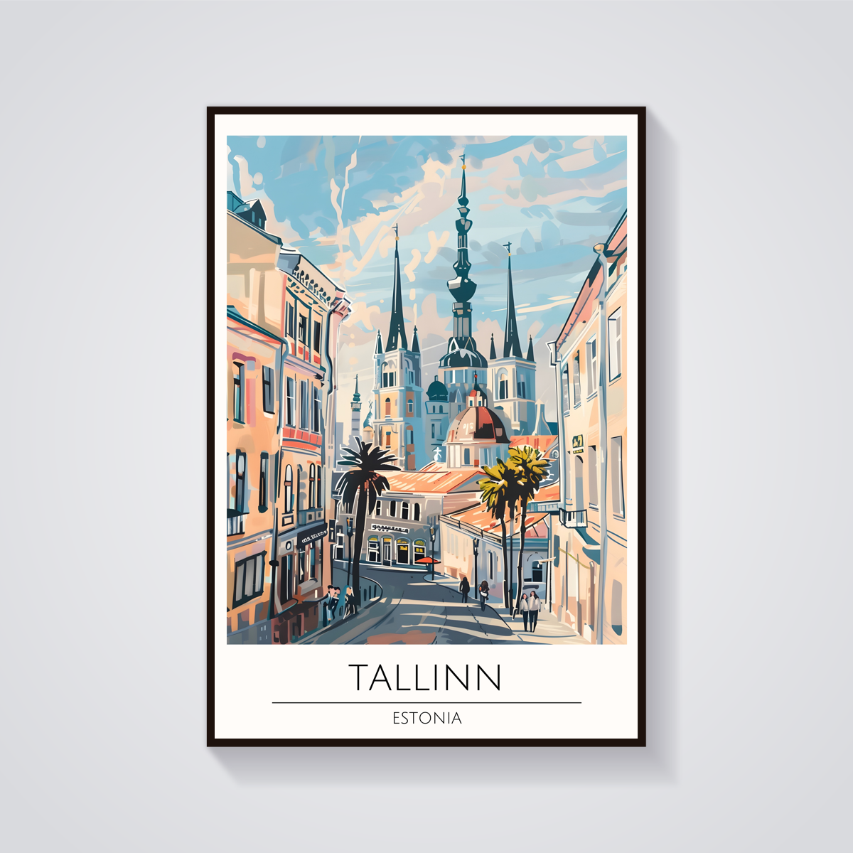 Tallinn Estonia View Poster — vista frontale