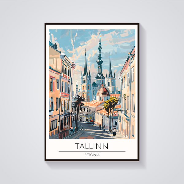 Tallinn Estonia View Poster — vista frontale