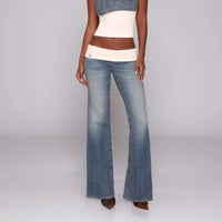 'The Classic' Y2K Low Waist Bootcut Jeans — vista frontale