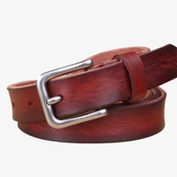 Thin Y2K Leather Belt — vista laterale