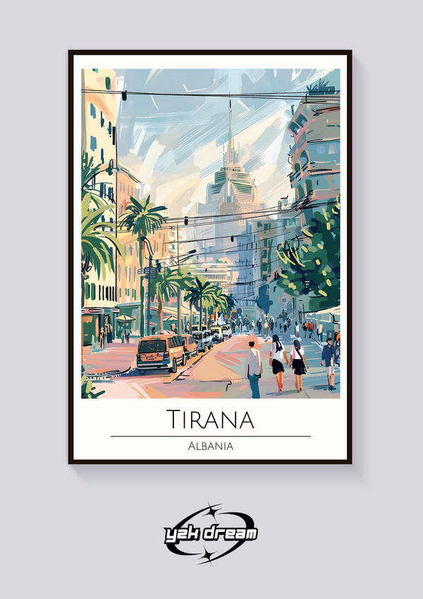 Tirana Cityscape Poster