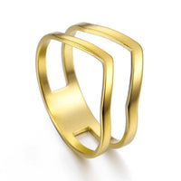 Two V Shape Ring — vista posteriore
