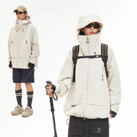Unisex Y2K Outdoor Windproof Waterproof Single Layer Jacket Coat — vista frontale