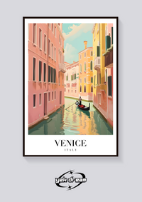 Venice Canal Vintage Poster — vista posteriore