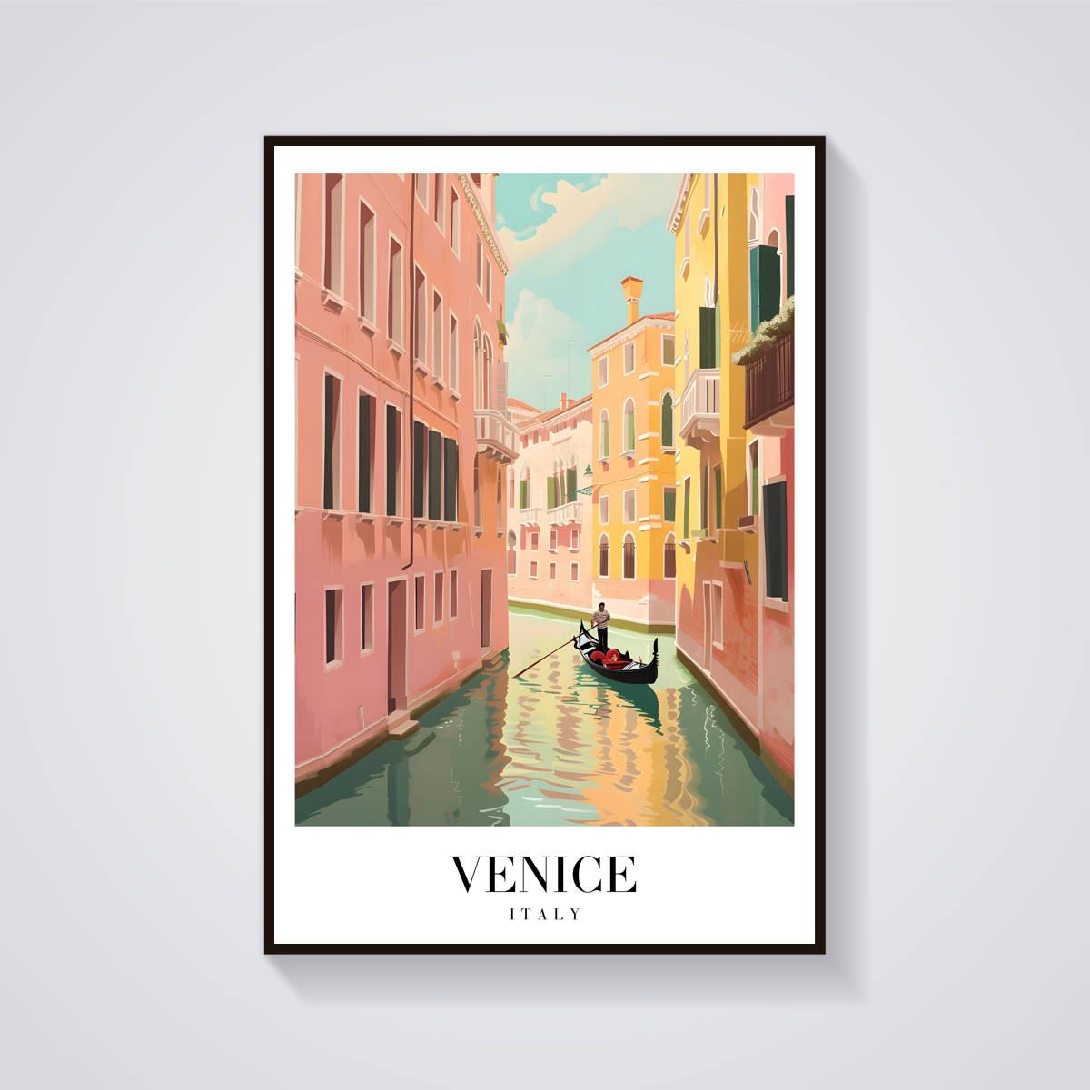 Venice Canal Vintage Poster — vista frontale