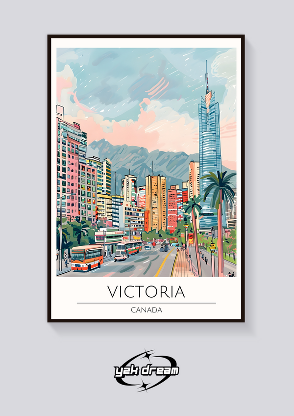 Victoria Canada Travel Poster