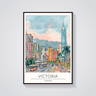 Victoria Canada Travel Poster