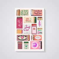 Vintage Matchbox Collection Poster — vista posteriore