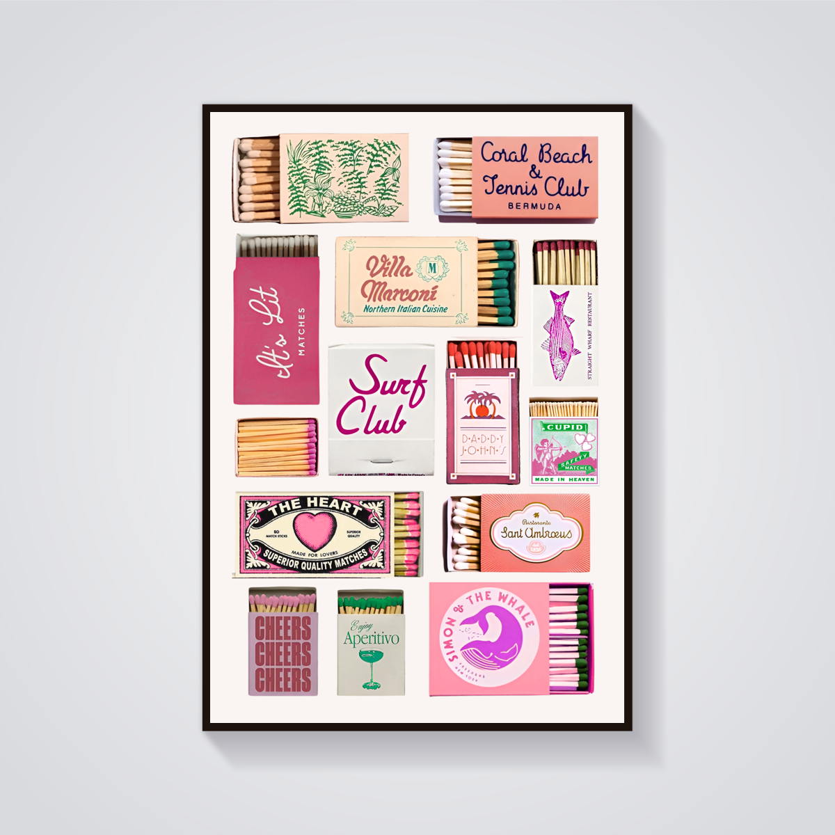 Vintage Matchbox Collection Poster — vista frontale
