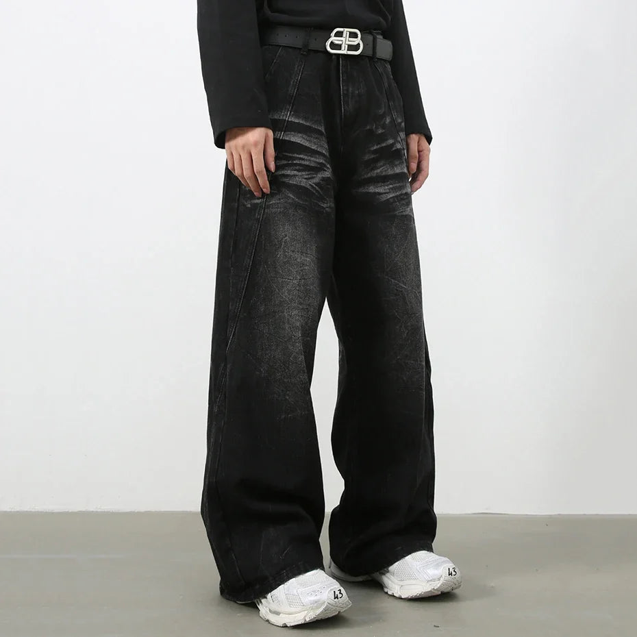 Vintage Patchwork Y2K Baggy Jeans — dettaglio