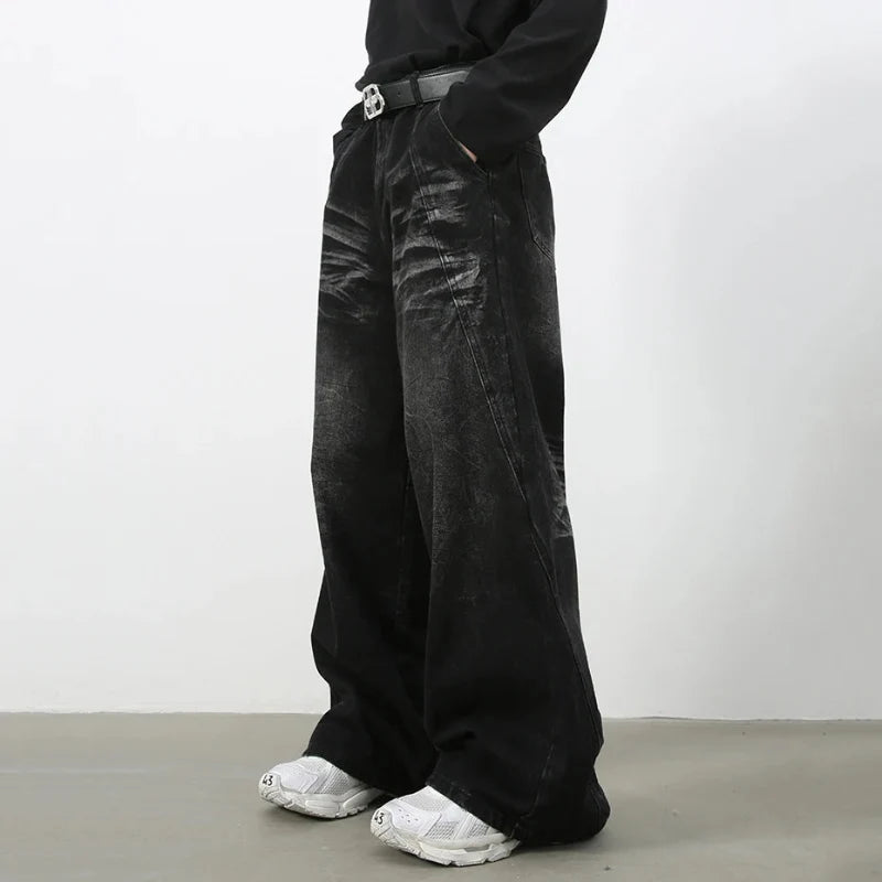 Vintage Patchwork Y2K Baggy Jeans — vista posteriore