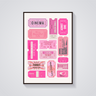Vintage Pink Ticket Stub Poster