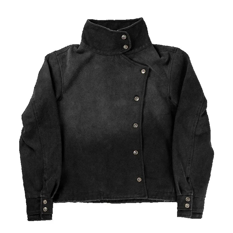 Vintage Y2K Black Fencing Jacket — vista frontale