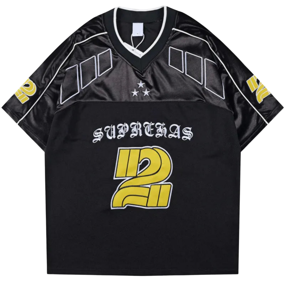 Vintage Y2K Embroidered "Suprehas" Football Jersey — dettaglio