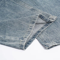 Vintage Y2K Embroidered Tube Baggy Wide Leg Jeans — vista laterale
