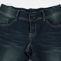 Vintage Y2K Retro Button Up Low Rise Denim Flared Jeans — vista laterale