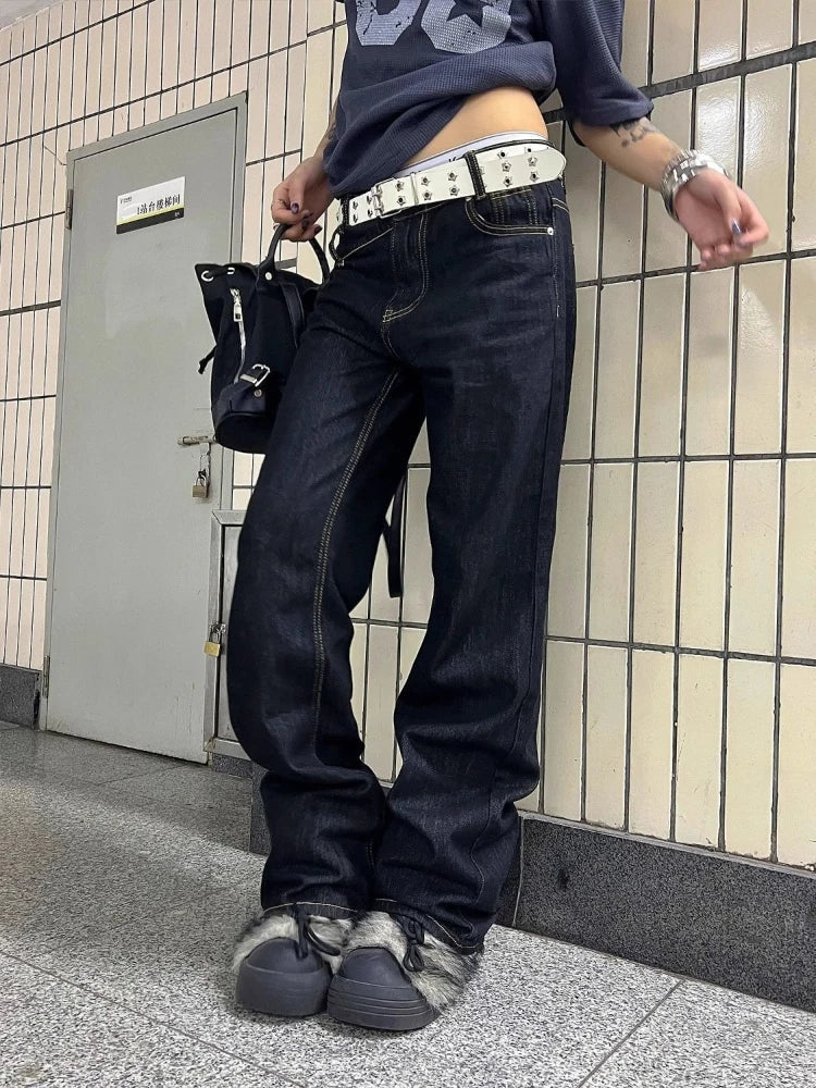 Vintage Y2K Rhinestone Union Jack Jeans — in alternativa